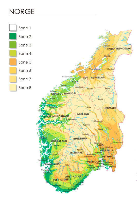 Klimasonekart Norge
